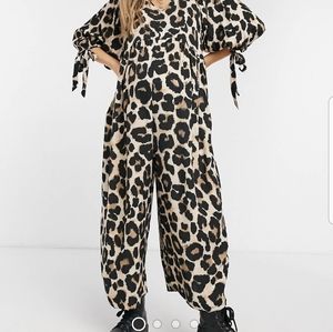 ASOS Maternity Jumpsuit in animal print
